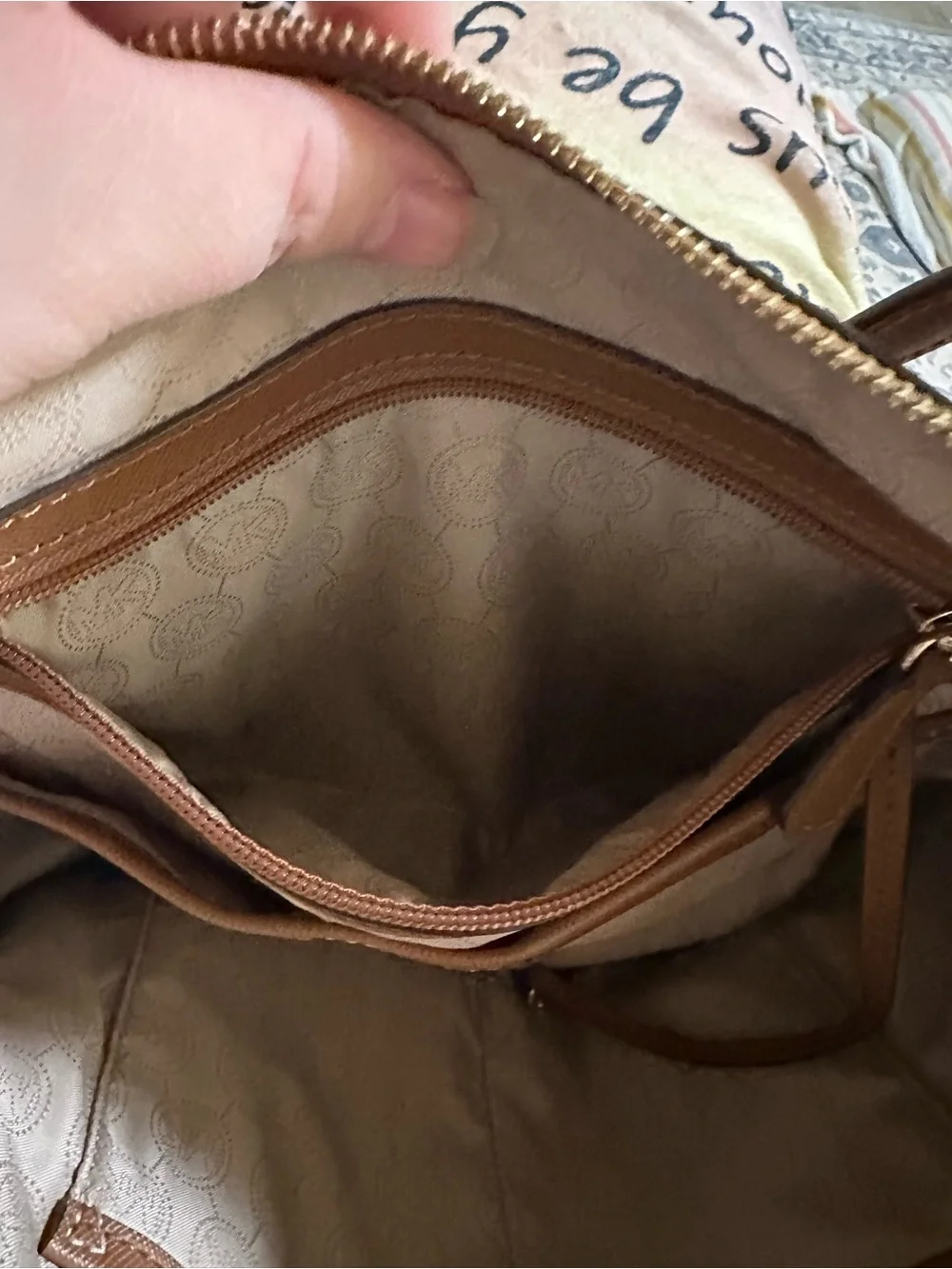 Michael Kors Brown Saffiano Leather Tote Bag
